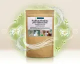 Sachet de psyllium blond bio pour chien et chat, idéal pour le transit intestinal. Aide à réguler la digestion.